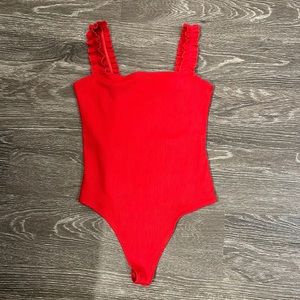 Sunday best red bodysuit